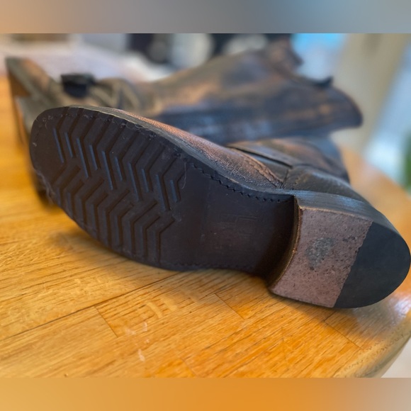 Frye Veronica Slouch Leather Moto Boot - Picture 3 of 5